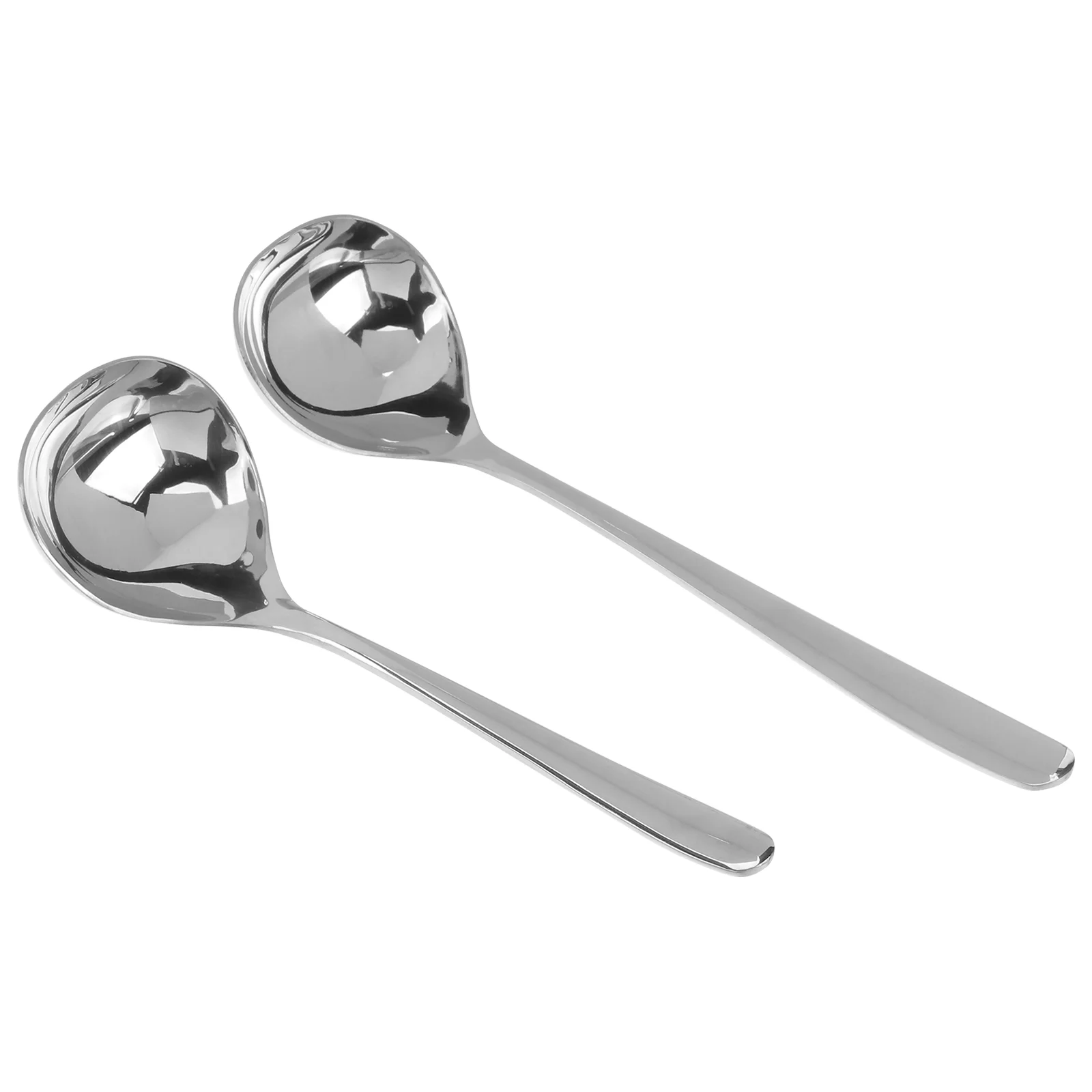 

Spoon Soup Ladle Spoons Serving Cooking Stainless Steel Dining Kitchenmetal Gravy Stirring Handle Heat Eating Resistant