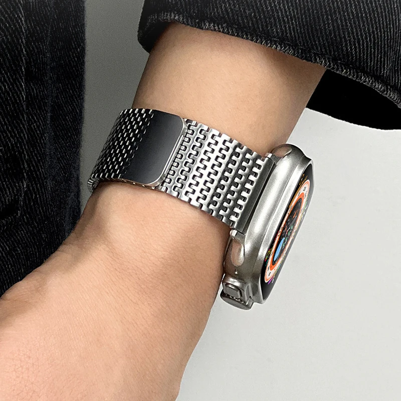 For Apple Watch Band Magnetic Strap Ultra 49mm Replacement Bracelet For iwatch 8 7 6 5 se 4 45MM 44MM 42MM 41MM 40MM 38MM Series