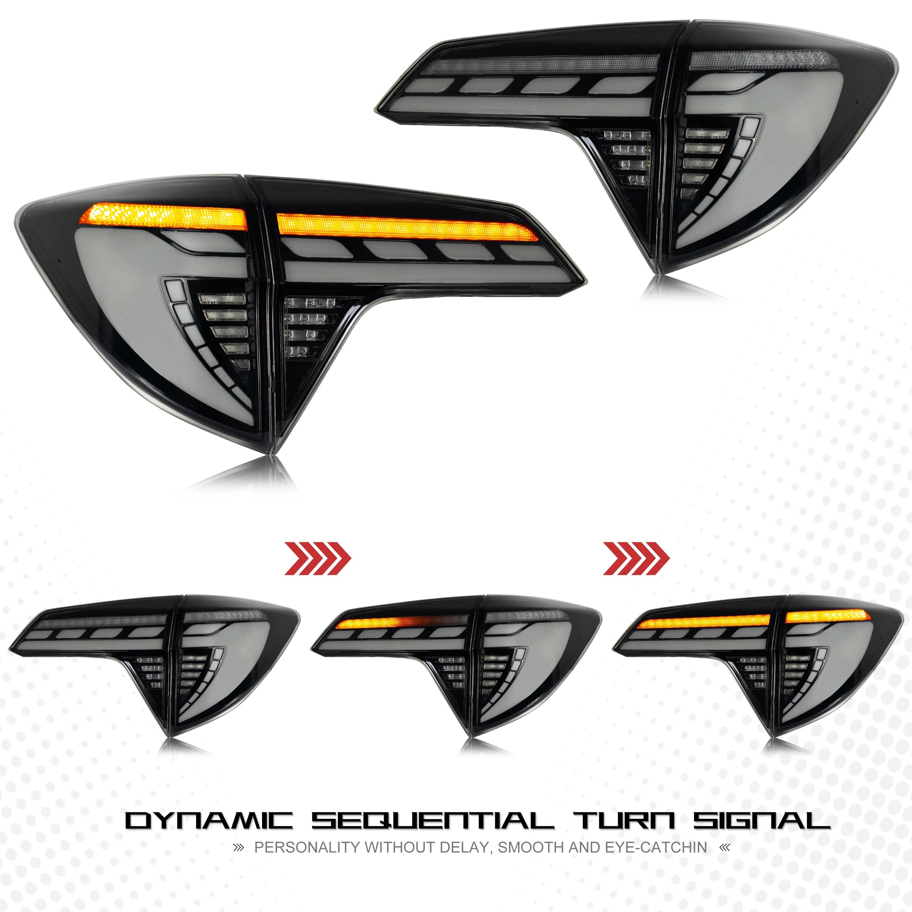 Светодиодные задние фонари для Honda HRV HR-V 2016-2022 с анимацией запуска