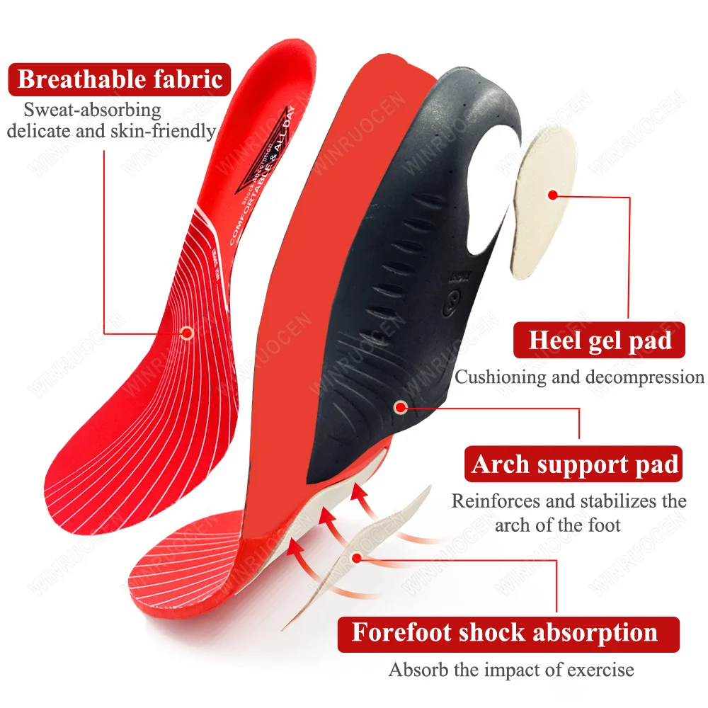 Новинка лучшие ортопедические стельки на плоской подошве силиконовые для обуви