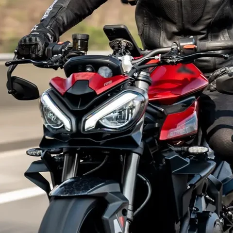 Для Street Triple 765 RS 765 S 2017-2025 мотоцикла с фиксированным крылом, аэродинамический спойлер элерона, прижимная сила, переднее лезвие