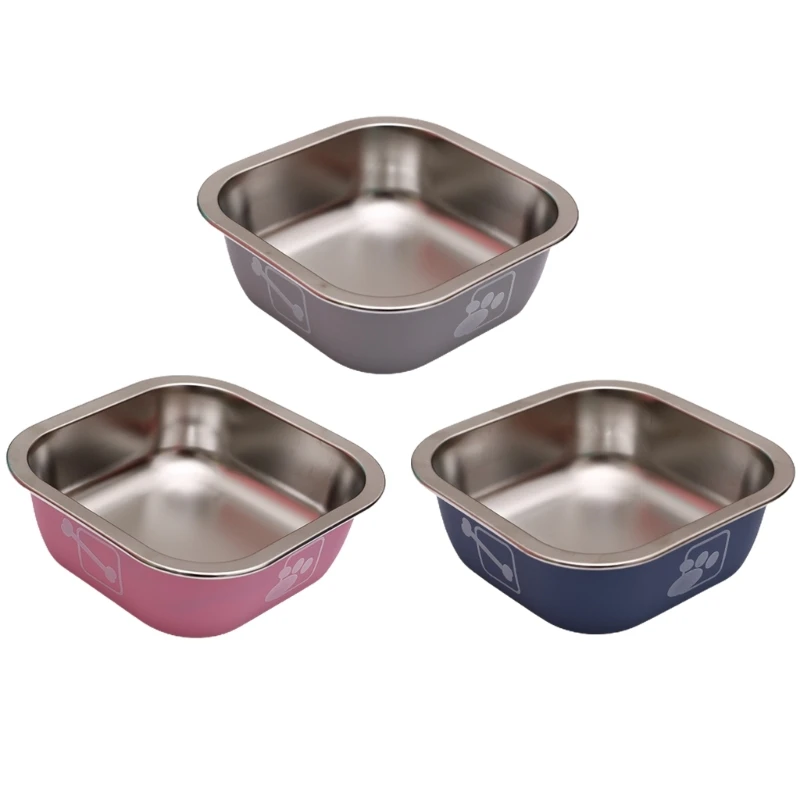 

Anti Slip Dog Bowl Stainless Steel Cat Bowl Dog Bowl Pet Feeding Bowl Portable