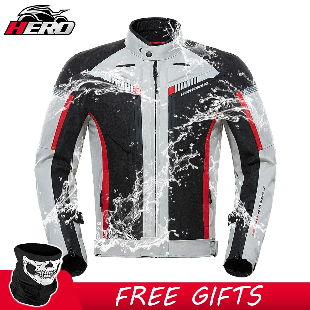 

Motorcycle Jacket Waterproof Men Chaqueta Moto Wearable Riding Racing Moto Protection Motocross Suit With Linner For 4 Season