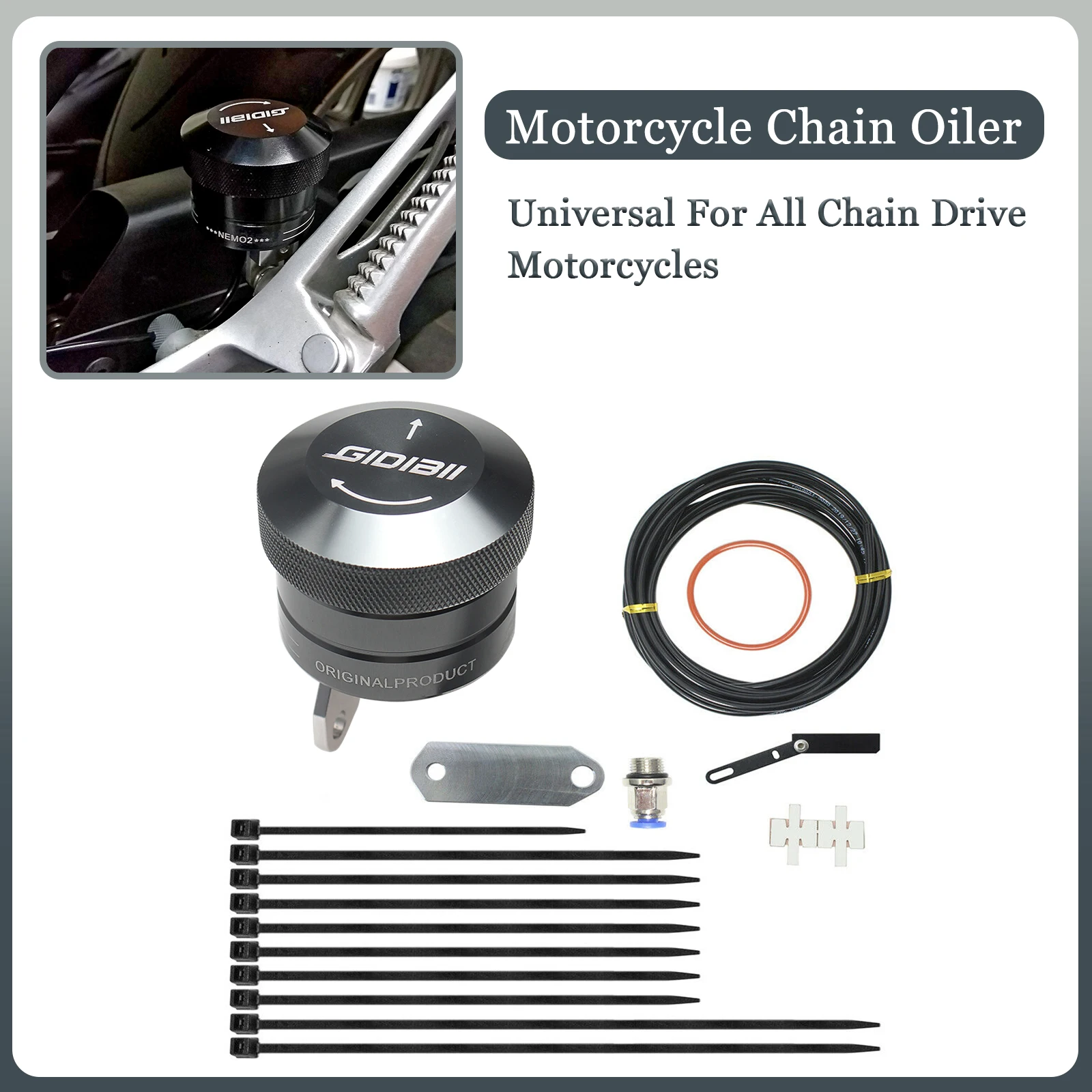 

Универсальные аксессуары для мотоциклов, автоматическая масленка для цепей, система для Benelli Aprilia, индийские масленки для цепей мотоцикла BMW