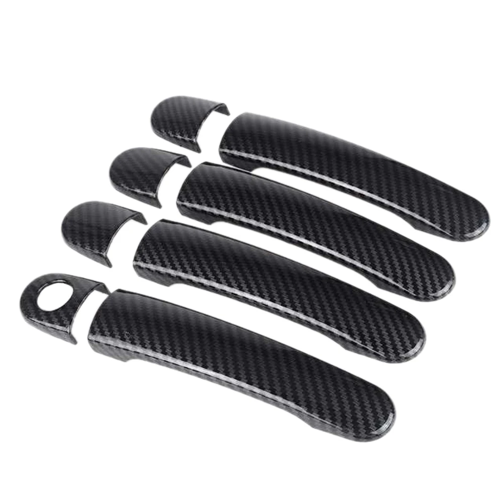 

Чехол для дверной ручки Golf 4 MK4/Rabbit A4 1J 1997-2006, черная отделка для дверной ручки автомобиля из углеродного волокна, чехлы для дверных ручек с 1 о...