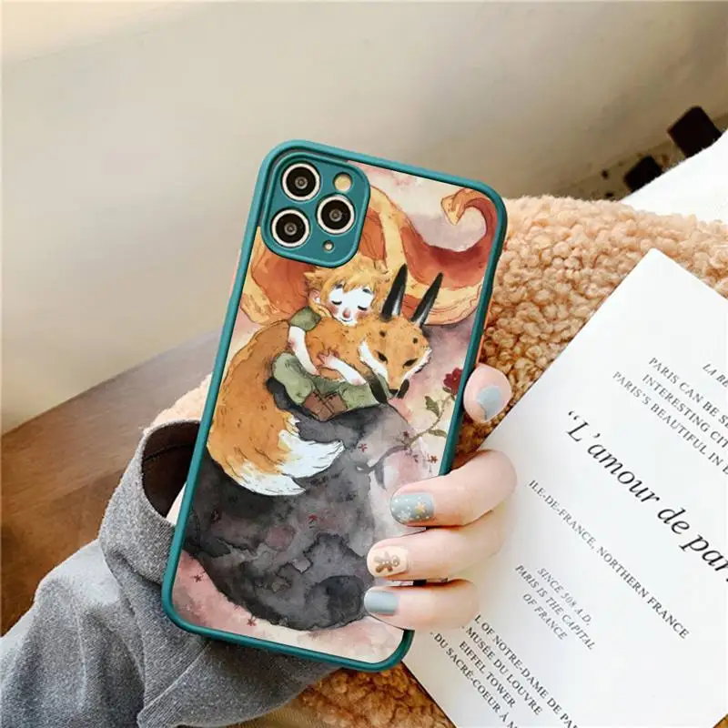 Art Little Prince Phone Case for iPhone 14 11 12 13 Mini Pro Max 8 7 Plus X XR XS MAX Translucent Matte Cover