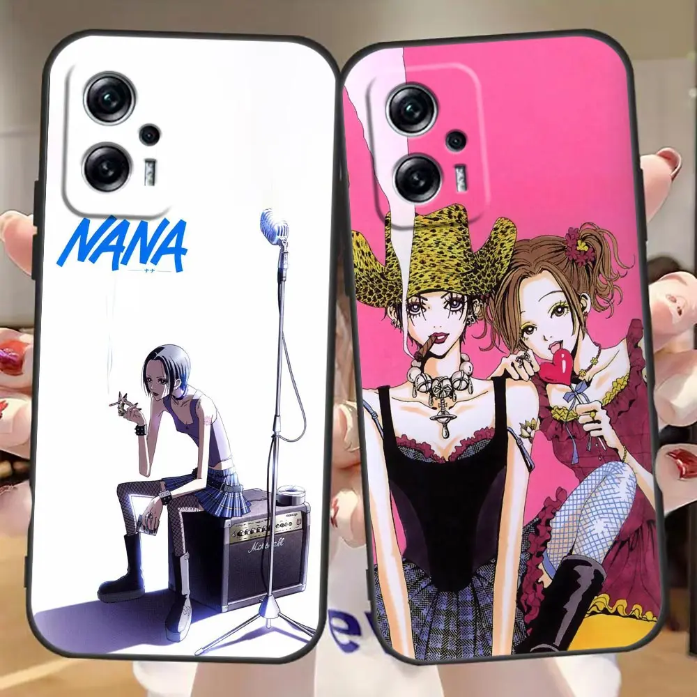 

Japan Anime Nana Oosaki Nana Phone Case For Redmi Note 11S 11T 11 11E 10 10S 9T 9 9S 8T Pro Plus Black Cover Fundas Coques Shell