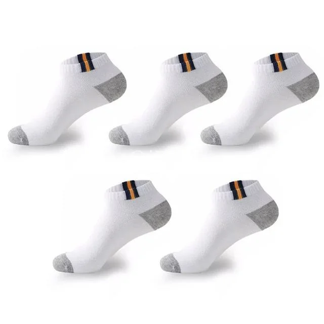 

10 Pieces=5 Pairs/lot Men Socks Mesh Breathable Cotton Men Short Socks Male Sock Absorb Sweat Sports Socks Running Meias EU39-44