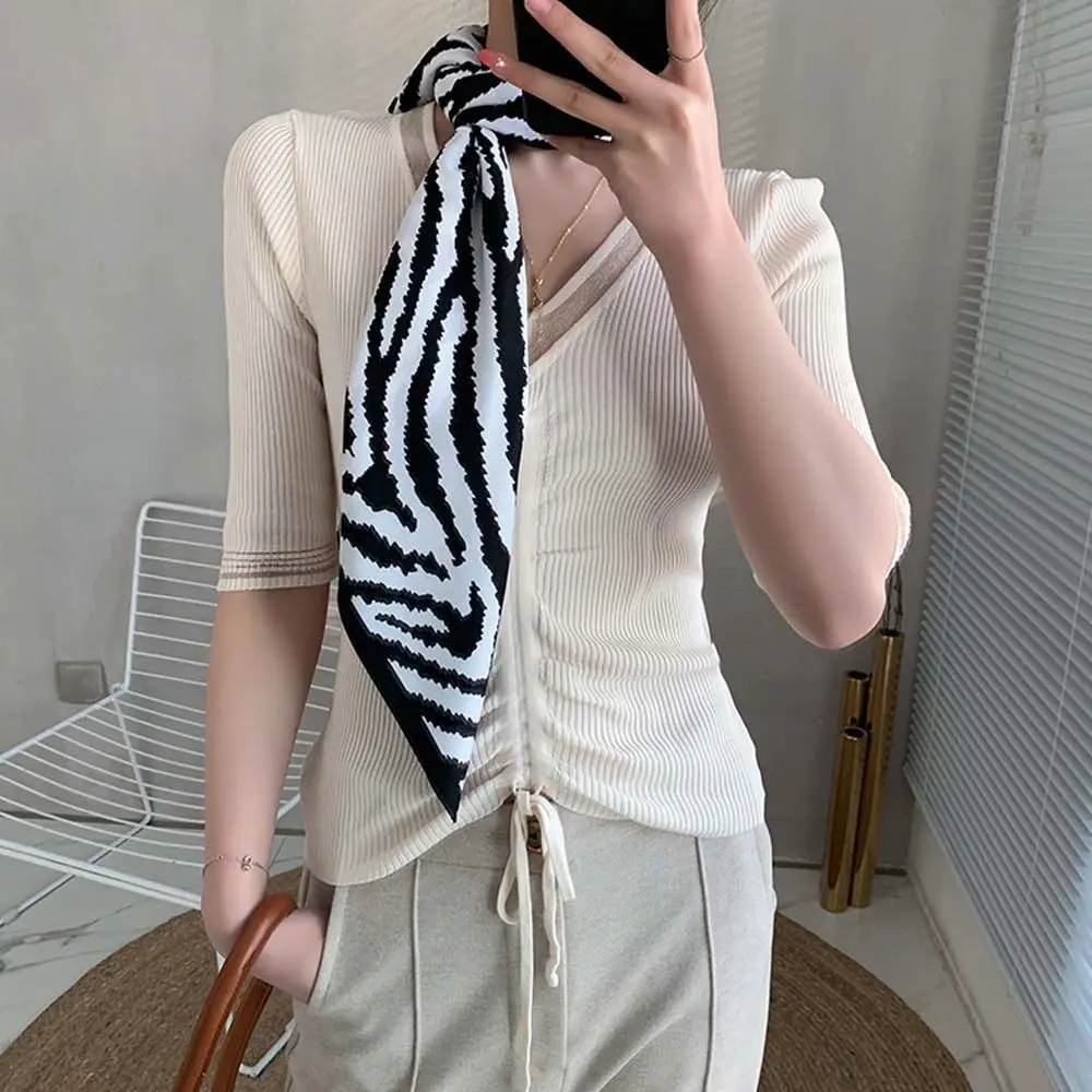 

Square Towel Multi-Function Temperament Pastoral Style Wraps Hair Tie Band Women Scarf Korean Style Neckerchief