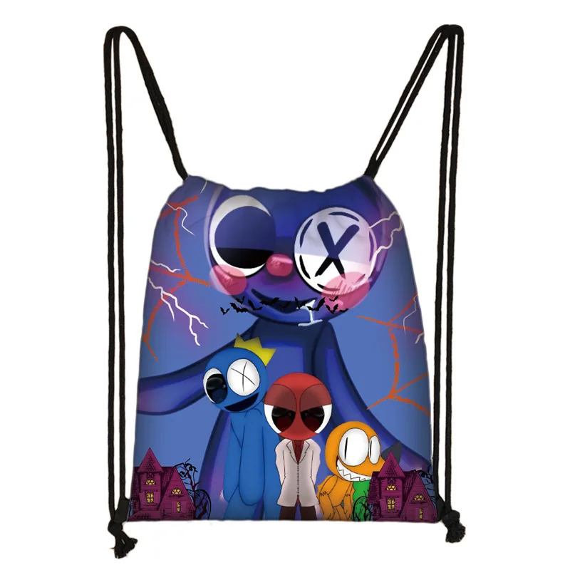 Радужный тканевый рюкзак на шнурке для друзей детей модная школьная сумка