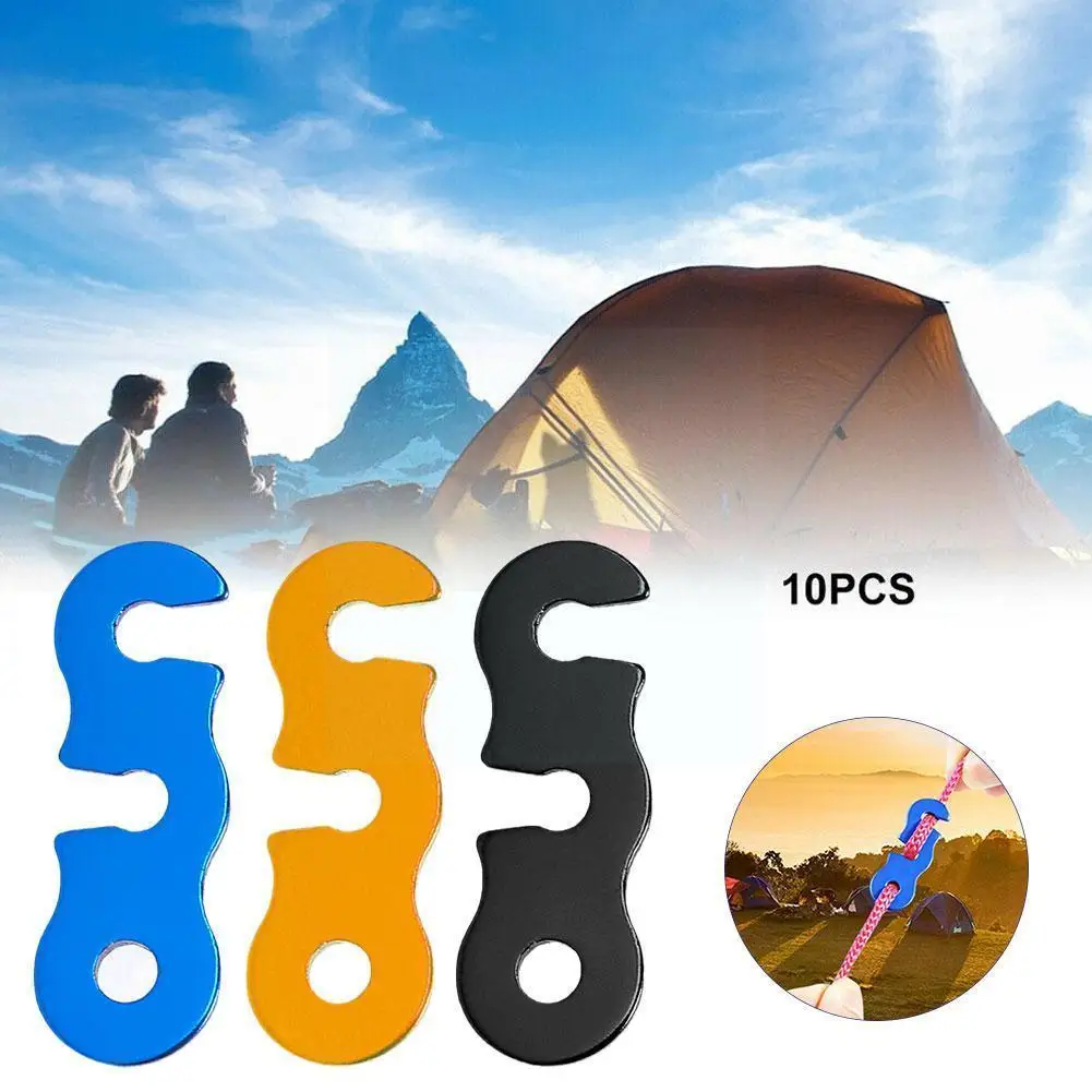 

10 шт. Открытый походный зонт из алюминиевого сплава веревка для палатки открывающаяся Пряжка тройной аксессуар веревка для палатки P8l0