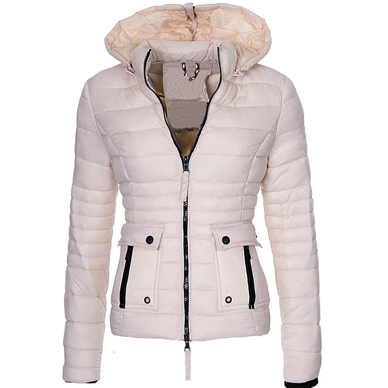 2021 Brand Winter Coat Women Warm Puffer Jacket Fashion Parka Casual Slim Fit Hooded Overcoat Outwear Women Parka Jackets