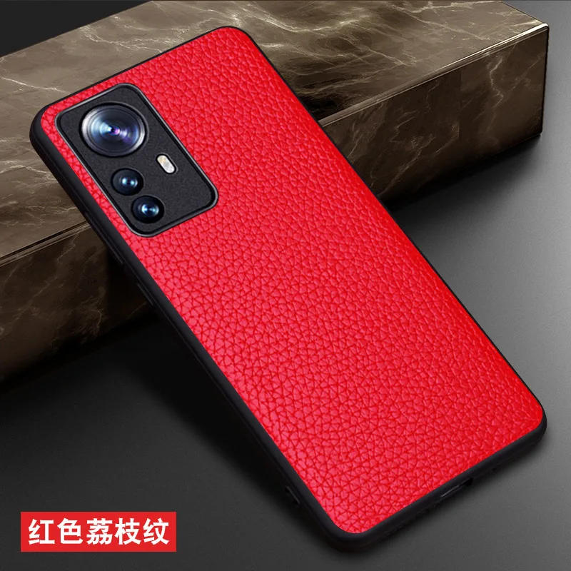 Hot New Luxury Genuine Leather Magnetic Litchi Grain Cover Mobile Phone Book Case For Xiaomi Mi 12 12x Pro Phone Cases Funda