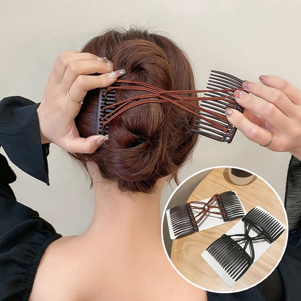 

Vintage Creative Hair Comb Elastic Rope Disc Hair Clip For Women Headwear Hair Comb Hair Clip Fashion Hair Accessories