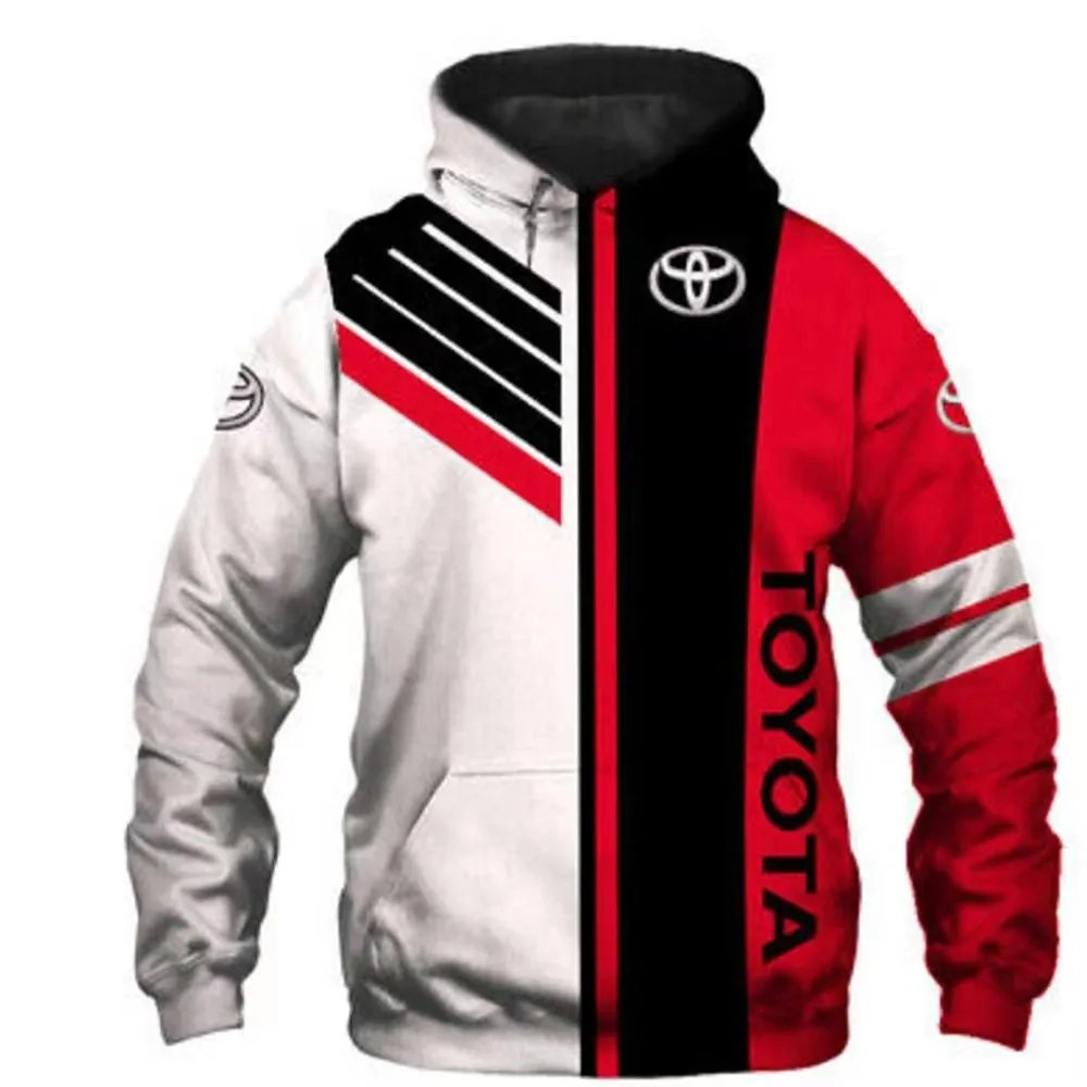 

Hot selling men's car logo pullover 3D digital printing men's outdoor racing sports fashion casual hoodie jacket