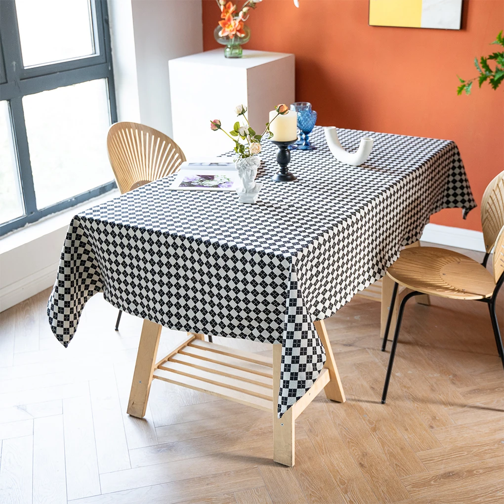 

Table Cover Centerpieces Rectangular Desk Protector Indoor Thickening Checkered Tablecloth Garden Events Home 60 60