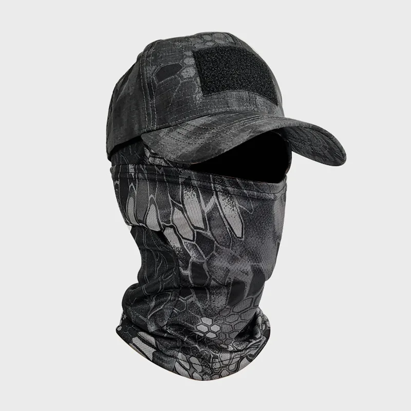 

Summer Men Outdoor Camping Hiking Mountaineering Fishing Sunscreen Sports Camo Baseball Cap Mask Set
