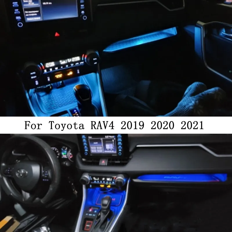 

For Toyota RAV4 2019 2020 2021 Instrument Dashboard Panel Trim Atmosphere Light For Toyota RAV4 Prime Car Side Driver Lamp Strip