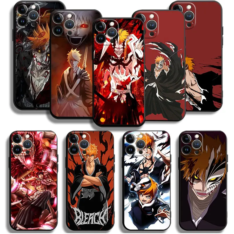 Мягкий силиконовый чехол с рисунком аниме отбеливатель Kurosaki Lchigo для iPhone 14 13 12 11 Pro Max 6 6S 7 8 Plus X XS XR 13 Mini Shell