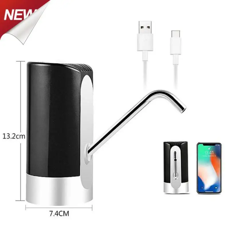 

Диспенсер для воды, простой в использовании, Usb зарядка, удобный гигиенический высококачественный перезаряжаемый через Usb умный водяной насос для офиса, портативный