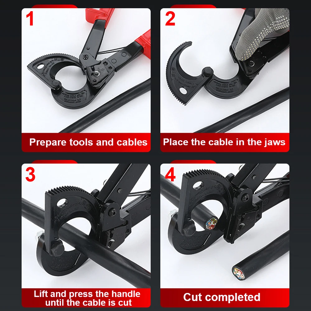 Резак для кабелей U50 с храповым механизмом сверхмощные плоскогубцы резки