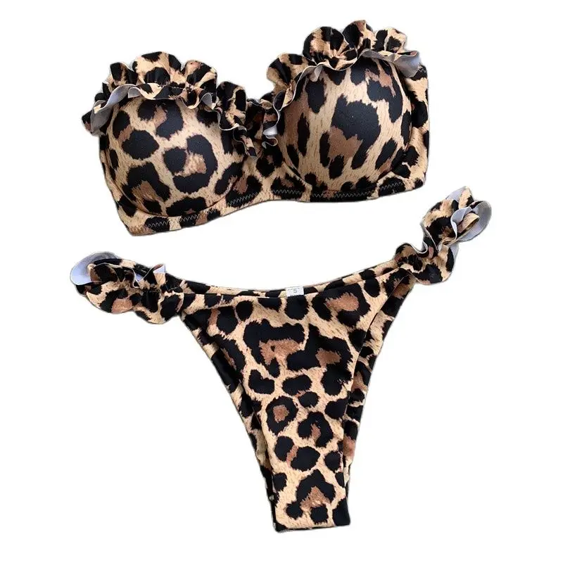 

2022 New Arrival Flower Push Up Bikinis Set Women Low Waist Underwire Micro Brazilian Bikini Biquini Feminino Bathing Suit