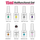 Базовое и топовое покрытие ROSALIND, 15 мл, матовое резиновое покрытие, Гель-лак для ногтей, отмачиваемый Праймер, волшебное средство для снятия лака, Гель-лак для ногтевого дизайна, салонный маникюр