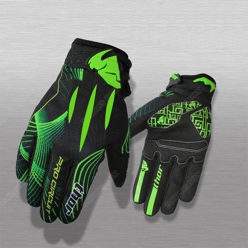 Summer Dirtpaw Gloves ATV Bike Riding Motocross Motorbike Mountain Cycling Race Sports Fall Prevention Equipment Black Green