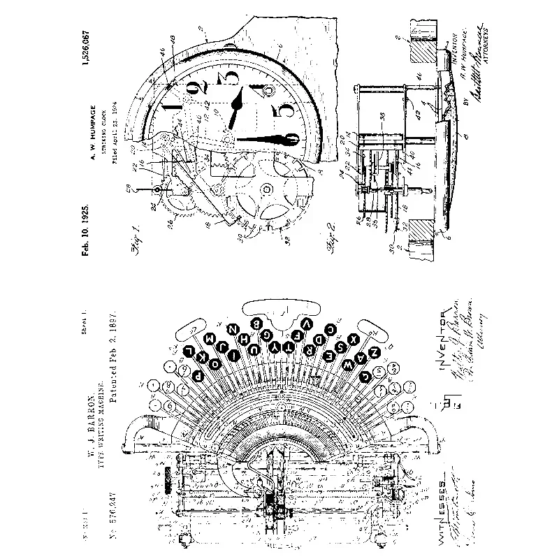 Новинка 2024 ретро стимпанк шестерня и пишущая машинка прозрачный штамп для