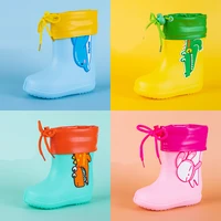 size 19 29 toddler kids rainboots 3d cartoon pattern waterproof rain shoes plush warm ankle childrens boys girl water boots