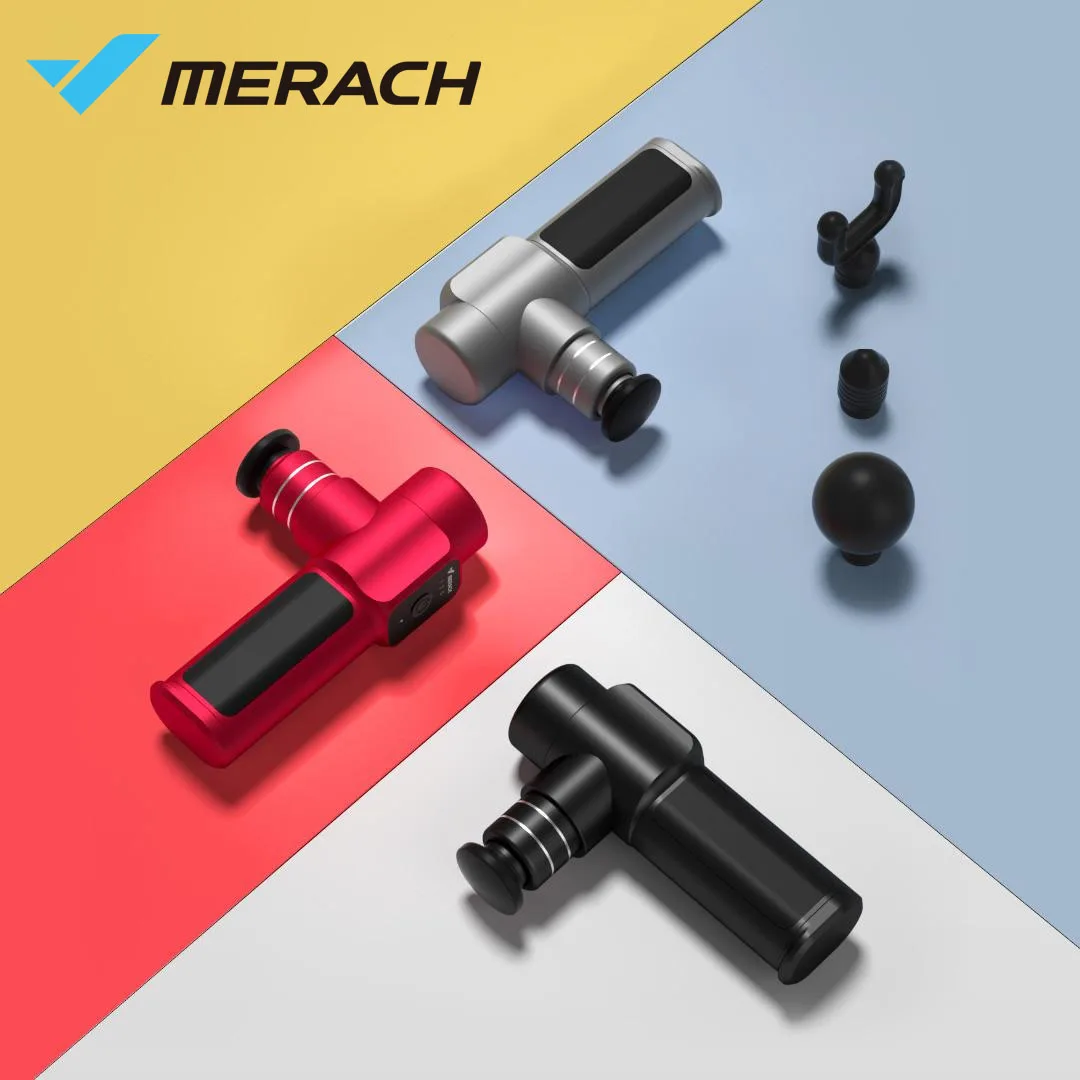 Карманный мини-массажер для расслабления мышц, 4 массажных головки