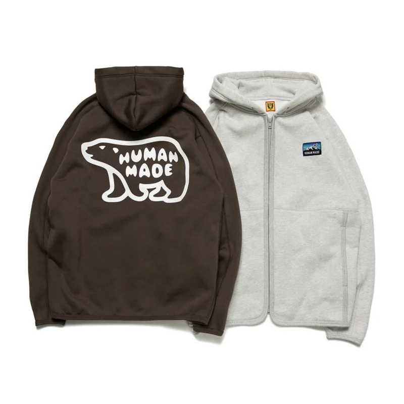 

HUMAN MADE 21AW Isetan Shinjuku Wool Zipper Plush Back Polar Bear Hoodie