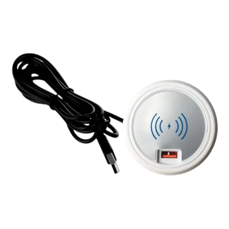 

Easy Charging Desk-Integrated Wireless Charger Say Goodbye to Messy Cord E65C
