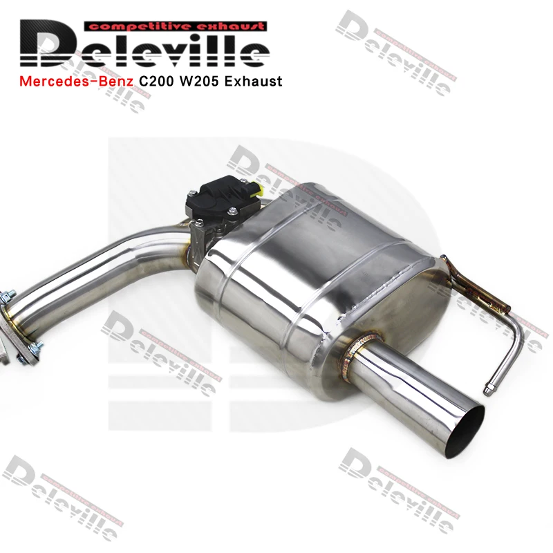 Фото Выхлопная система Catback для Mercedes-Benz C200/C250/C300 W205 2015-2023, трубы из нержавеющей стали, глушитель, выхлопная система. №4