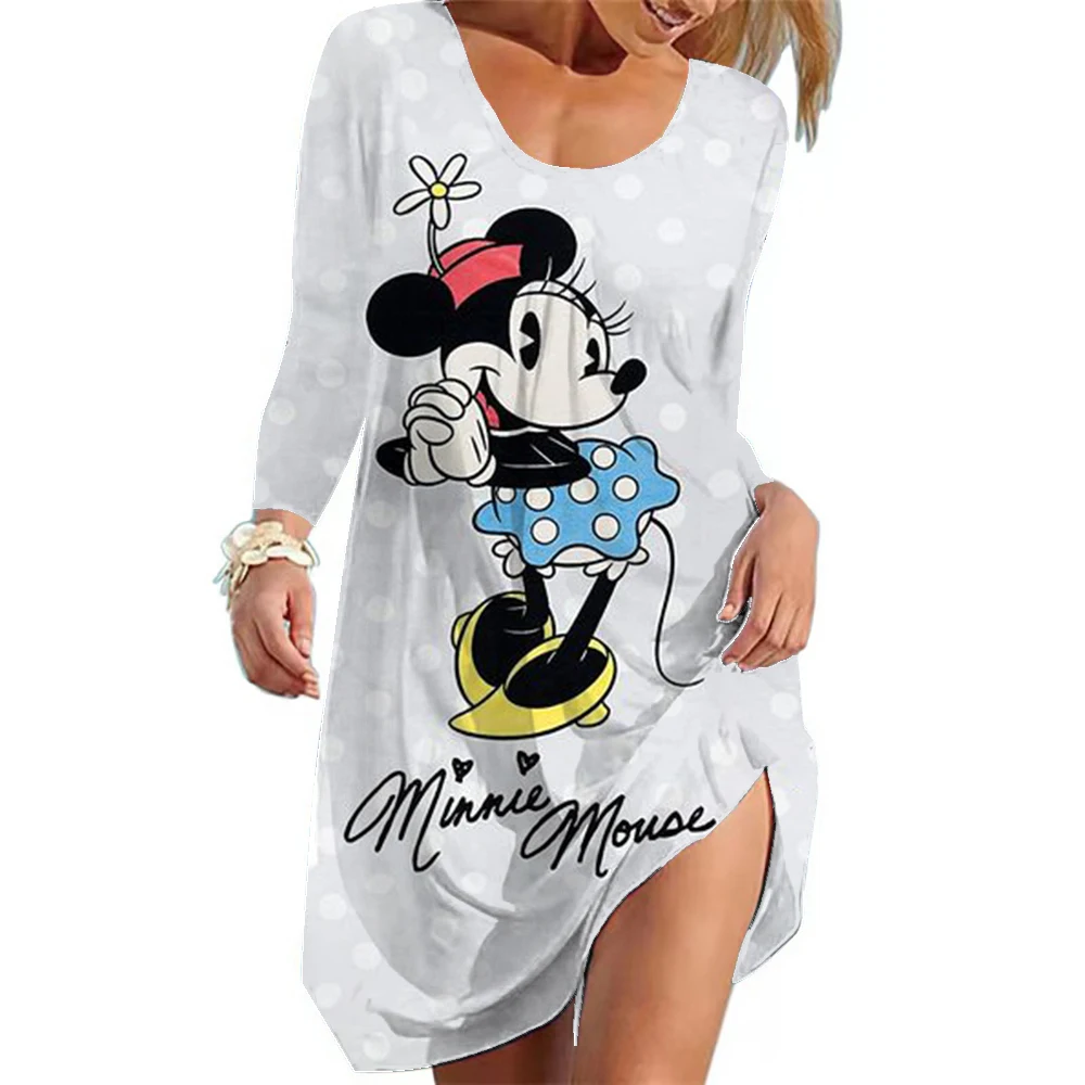 

2022 Fashion Women Disney Mickey Mouse Swimsuit Sexy Beachwear Beachwear Robe Beach Robe Loose Dress Beach Tunic Bikini