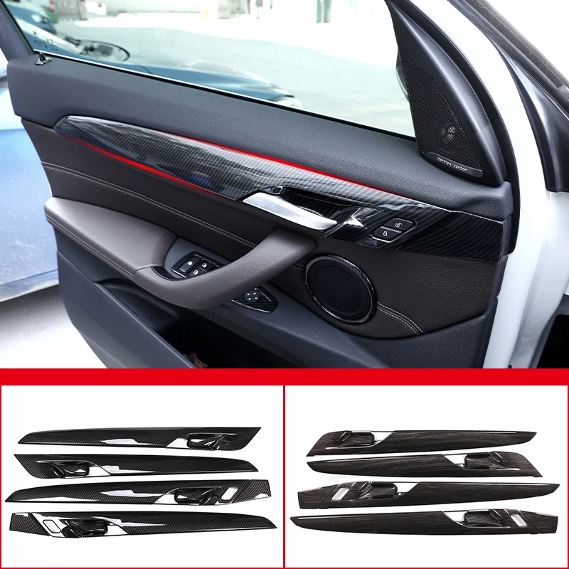

Abs Carbon Car Inner Door Handle Panel Decorative Cover Trim For Bmw X1 F48 X2 F47 2016 -2021 Car Styling Interior Accessories