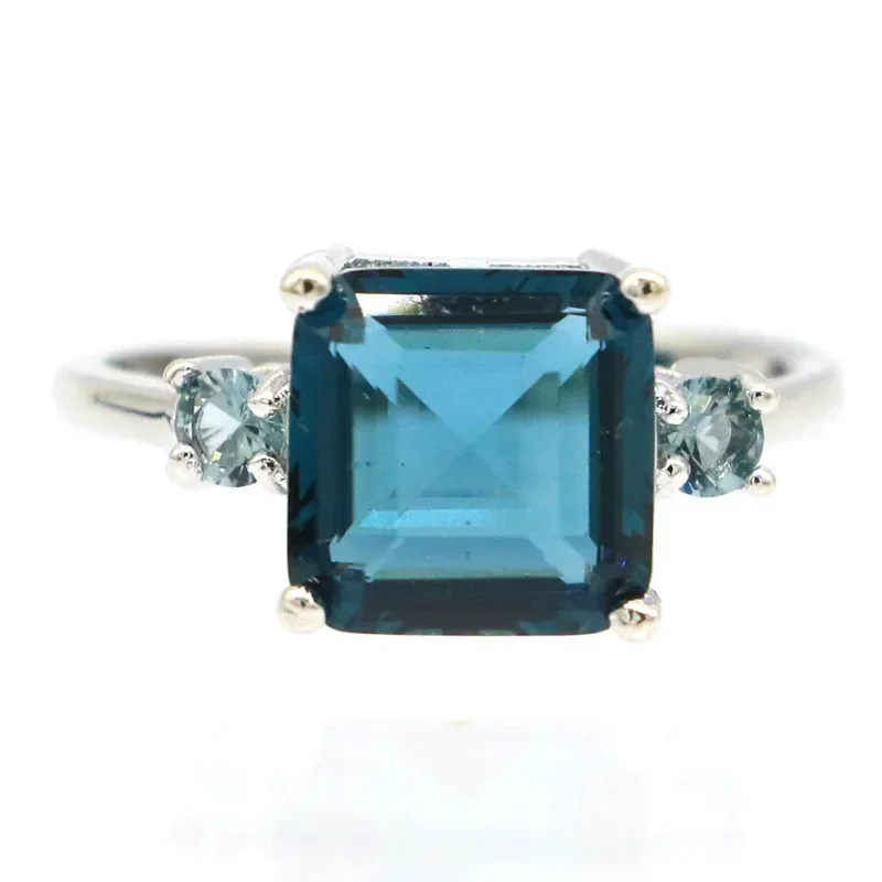 Фото Buy 4 Get 1 Free 925 SOLID STERLING SILVER Customized Rings Citrine Peridot London Blue Topaz Rhodolite Garnet Many Sizes 5.5-10 №3