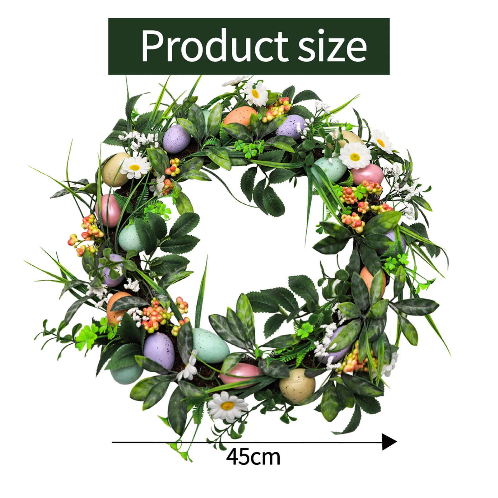 Пасхальный венок в виде яйца Искусственный передний для гостиной весенний