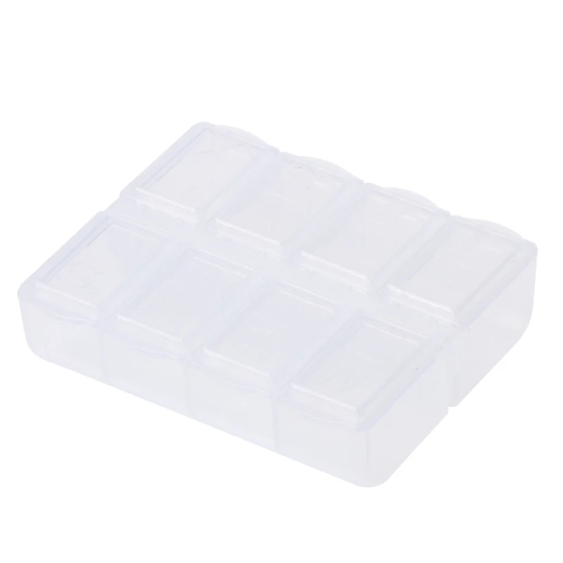 

8 Grids Plastic Storage Box Case Home Organizer Jewelry Beads Pill Boxes Parts