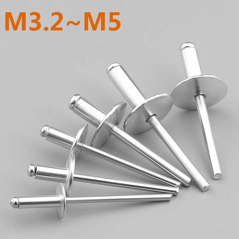 

Алюминиевые слепые заклепки с большим флангом