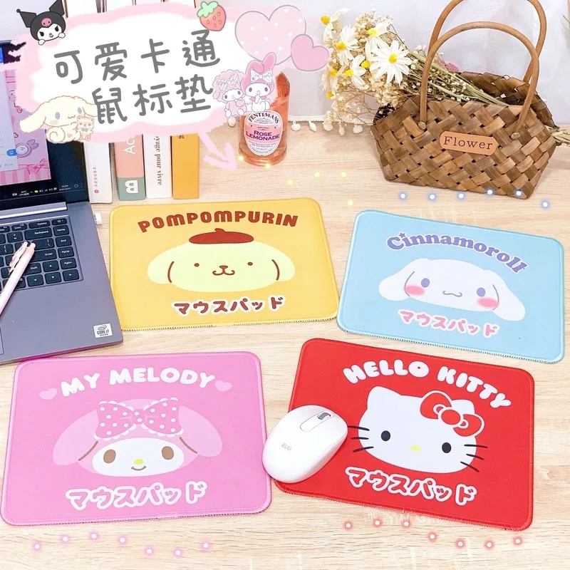 

Милый Sanrioed аниме мультфильм серия mymelody Kuromi Cinnamoroll милый модный утолщенный нескользящий коврик для мыши Поставки маленький подарок