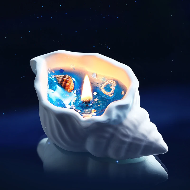 Свеча из ракушек морская звезда ракушка ароматерапевтические свечи орнамент