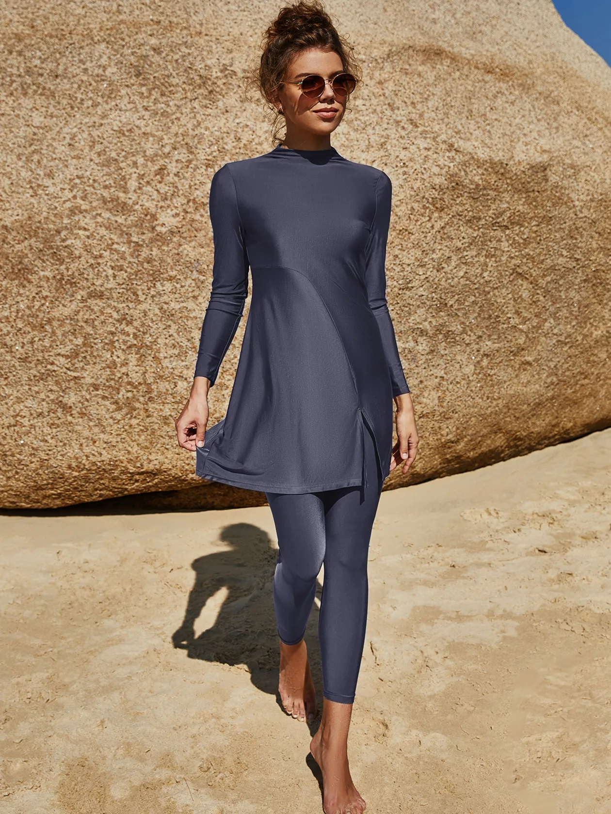Женский скромный купальник Burkini Мусульманский с длинным рукавом 2023