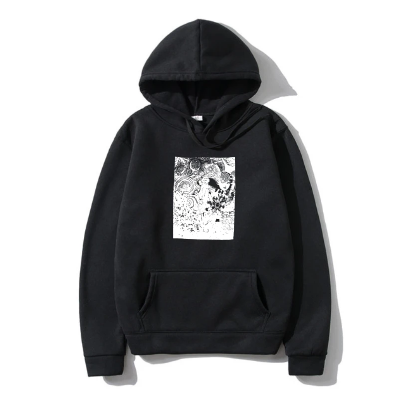 

Верхняя одежда Junji Ito Uzumaki с карманами, черный хлопок, 100%, спросите осень