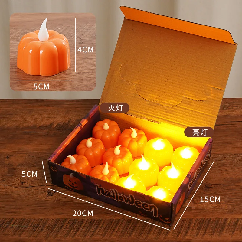 

Светодиодные тыквенные огни на батарейках, набор из 12 штук