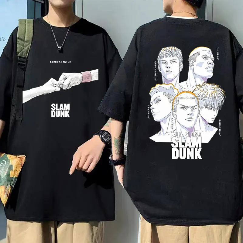 

2023 уличная одежда с мотивами из аниме Hisashi Mitsui Ryota Miyagi Kaede рукава сакураги ханамичи первая футболка унисекс Slam Dunk Harajuku