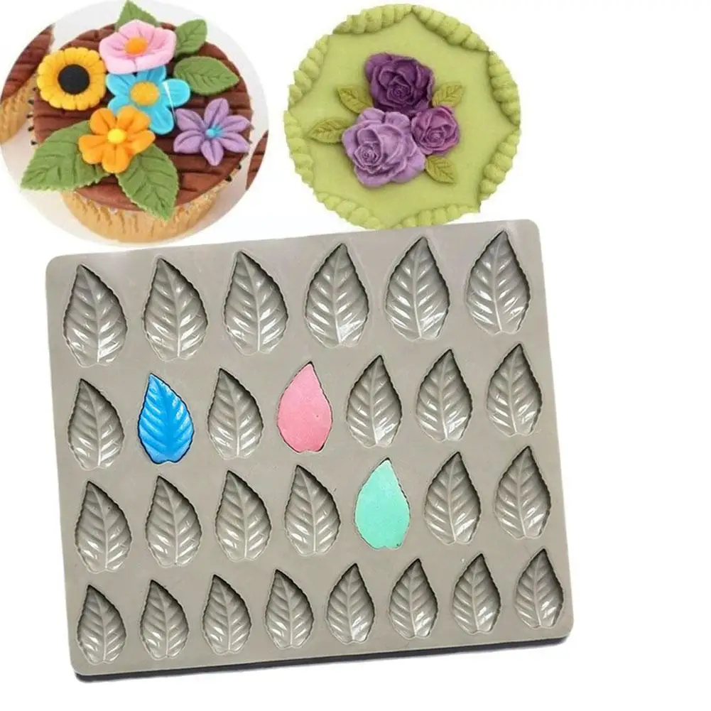 

Mini Leaf Shape Silicone Mold For Cake Decorating Gummy Candy Mold Silicone Chocolate Mould Baking Tools Bakeware S5V3