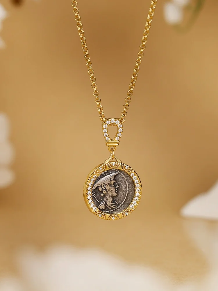 Ожерелье из серебра 925 пробы в виде старой греческой мифологии