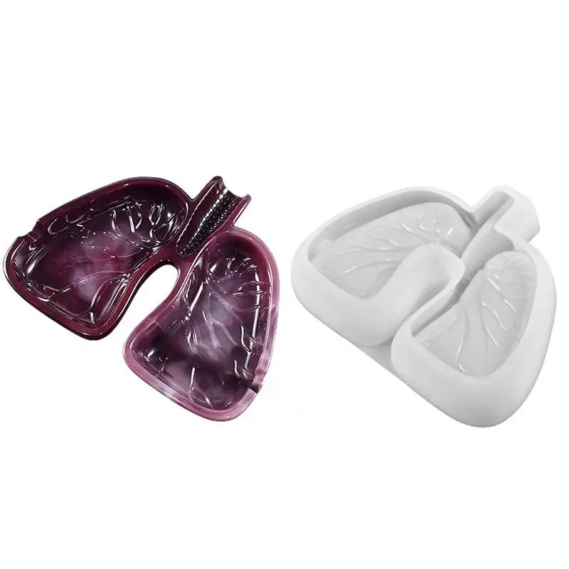 

Ashtray Of Lung Shaped Molds With Silicone DIY Decorations Mold Smoking Accessories Storage Container Decor