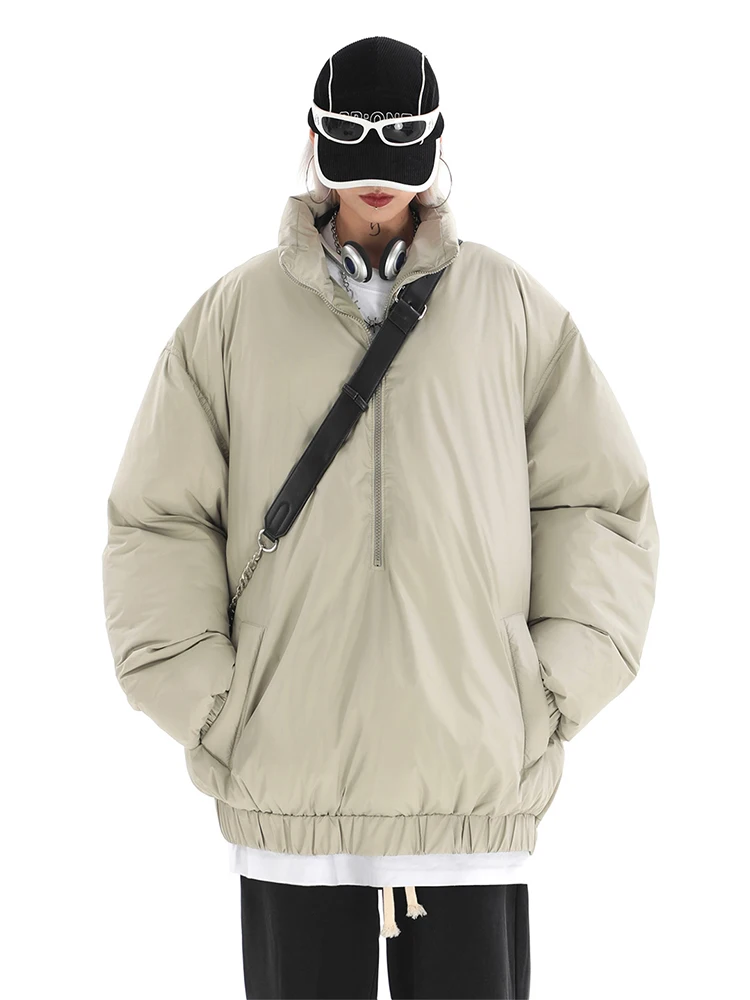 

2022 Winter Clothes Women Coat Oversize Simple Puffer Jacket Warm Thick Outwear Cotton-padded Coats Stand Collar Parkas Tide New